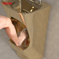 Lave-pieds Kidoir Gold Mosque Wudhu, lavabo pour les pieds, lave-pieds musulman Wudumate, bassin pour ablutions, lavage des mains et des pieds, lavabo Wudu