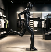 Mannequin homme en fibre de verre gris pleine grandeur sur pied pour vitrine de magasin de vêtements Lavinia Boutique, taille personnalisée pour adultes