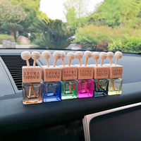 Diffuseur de parfum pour voiture, clip de ventilation suspendu, diffuseur en verre coloré, flacons de parfum vides pour voiture