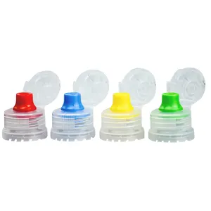 28mm sports water bottle caps plastic flip top cap suction caps for functional drinks