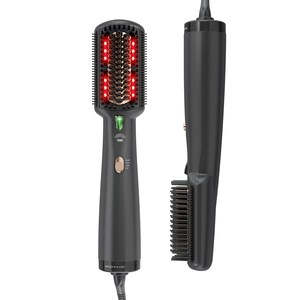 Fmk Nhãn Hiệu Riêng 2-Trong-1 Hồng Ngoại Ion Tóc Thẳng Khô Bàn Chải Xách Tay Hot Lược Ép Cho Khách Sạn Sử Dụng Điện - Product Image 2