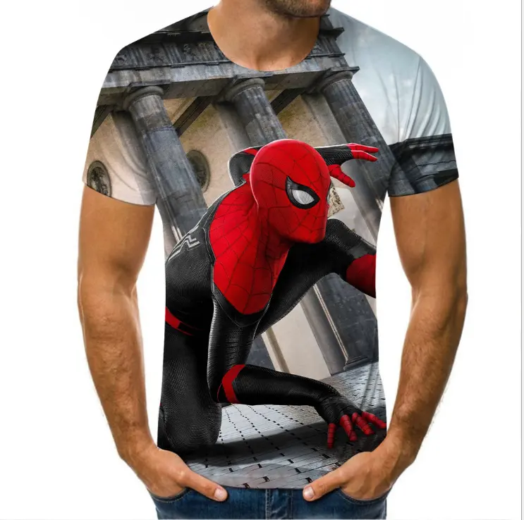 Marvel Cartoon Super Hero T Shirt Spiderman 3d Long Sleeve T-shirt