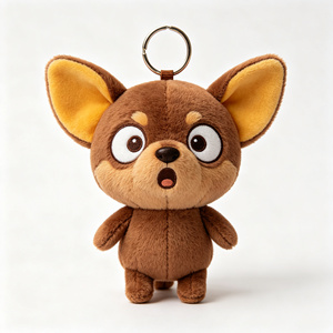 Lindo Llavero de Peluche de <span class=keywords><strong>Chihuahua</strong></span> con Múltiples Expresiones Faciales Divertidas, Juguete de Peluche Suave para Colgar en la Bolsa, Regalo para Niños - Product Image 6