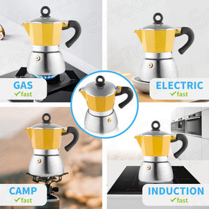 <span class=keywords><strong>6</strong></span> <span class=keywords><strong>tasses</strong></span> Pot à expresso en aluminium Moka Pot à café Moka expresso Latte percolateur poêle Top cafetière Pot Logo personnalisé - Product Image 6