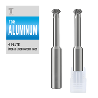 Couteaux de chanfreinage supérieur et inférieur TIALN revêtus 55HRC pour acier au tungstène et aluminium à 90° pour machines aérospatiales spécialisées