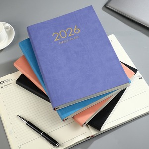 2026 alta calidad PU cuero A4 Agenda planificador grueso cuaderno diario Oficina escuela suministros logotipo personalizado disponible - Product Image 1