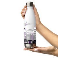 Bouteille d'eau isolée sous vide en acier inoxydable à impression UV 3D à motifs islandais Bouteille en forme de cola