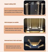 Podio, pupitre en verre trempé transparent, éclairage intégré, support de pupitre en acrylique portable à roulettes, églises, réception, table d'accueil, bureau d'accueil