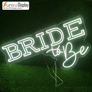 Großhandel Braut, um romantische Hochzeit dekorative Leucht reklame benutzer definierte Größe Farbe Leucht reklame zu sein