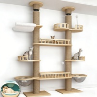 Arbre à chat en bois et sisal, écologique, motifs personnalisables, vente en gros, grande taille, DEM/DOM disponible