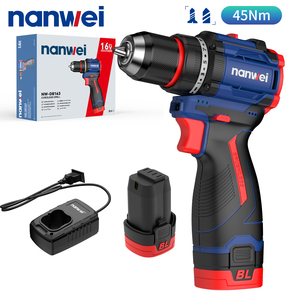 Cargador de Batería NANWEI 2.0AH, Taladro Atornillador Eléctrico Inalámbrico Industrial para Madera y Acero, Compatible con OEM, Juego de Taladro de Impacto Eléctrico de 18V - Product Image 2
