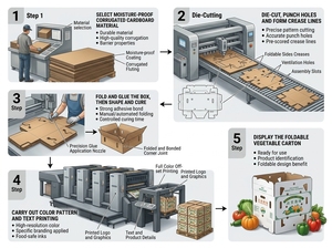 Boîte en carton ondulé 3 plis entièrement imprégnée de cire, personnalisée et imprimée - Boîte de rangement écologique pour céréales, chaîne du froid, aliments frais - Product Image 2
