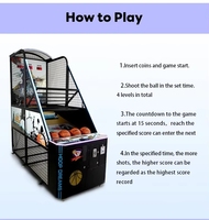 Machine d'arcade de basket-ball électronique Maker, pliable, portable, facile à déplacer, machine de jeu sportive commerciale pour adultes, pour salle de jeux intérieure