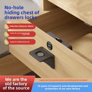 Cerradura Inteligente Negra para Cajón con NFC, Cerradura Inteligente para Puerta con Huella Dactilar, Seguridad para el Hogar, Manija Inteligente para Puerta - Product Image 6