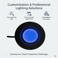 Source de lumière annulaire LED 24V haute luminosité, diamètre 50 mm °   Système d'inspection par caméra industrielle pour la vision artificielle