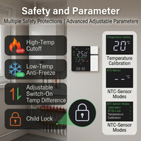 Termostato Inteligente WiFi Tuya para Calefacción por Suelo Radiante y Caldera, Programable para 7 Días, NTC ±1 ° Control Remoto C APP con Bloqueo para Niños