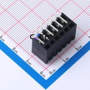 JL15EDGRHB-35012B01 Plug-in Terminal Block Bent Lead Through Hole,P=3.5mm Board-to-Board / Socket - Closed 2x6P 3.5mm Black - Product Image 2