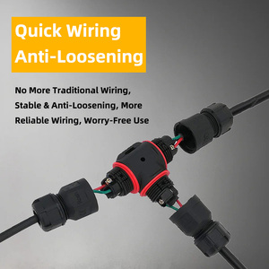 Connecteur de câble étanche pour extérieur, 2, 3, 4 ou 5 broches, 16A, IP68, type T, 3 voies, avec <span class=keywords><strong>borne</strong></span> à sertir - Product Image 4