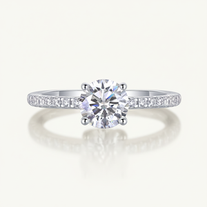 Anillos de Moissanita de 5ct, Corte Redondo, Joyería al por Mayor, Certificado GRA, VVS, Anillo de Moissanita para Compromiso y Boda - Product Image 3