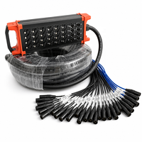 Boîtier de jonction mobile pour scène avec câble audio multicanal 32 voies en cuivre sans oxygène