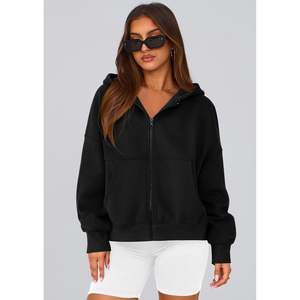 Sweat à capuche zippé Y2K personnalisé pour femme, collection automne 2025, avec manches longues, veste décontractée d'hiver en molleton de soie - Product Image 2