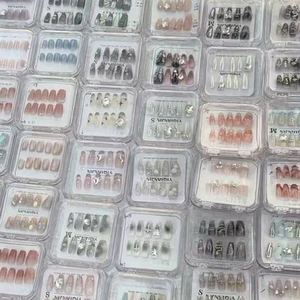 Uñas Postizas Hechas a Mano, Surtidas, de Fábrica, con Descuento, Diseño Colorido, para Aplicación con Presión - Product Image 6