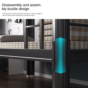Meubles en acier Cama Casal Literas Hierro <span class=keywords><strong>Lit</strong></span> superposé en acier pour étudiants en dortoir à vendre - Product Image 2