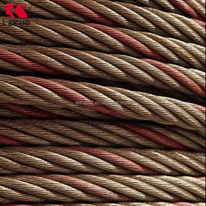 الشركة المصنعة للكابلات الفولاذية OEM ODM ذات نوعية جيدة حبل فولاذية اللون حبلا 6x19S + IWRC 6x19S + FC حبل أسلاك فولاذية غير مجلفنة - Product Image 3
