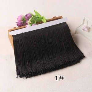 Accessoires de vêtements de bricolage 30cm ligne unique Polyester <span class=keywords><strong>dentelle</strong></span> garnitures couture tricoté danse latine Costume gland frange <span class=keywords><strong>dentelle</strong></span> tissu - Product Image 4