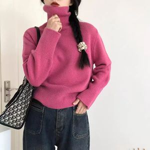 MÙA THU ĐÔNG phụ nữ cổ cao lấy cảm hứng từ áo len Hàn Quốc ăn mặc ngọt ngào phẳng dệt kim áo sơ mi dựa thích hợp xu hướng lấy cảm hứng từ internet - Product Image 3