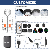 Chaleco Térmico USB Impermeable de Camuflaje Transpirable para Caza y Pesca, Calentador Corporal para Exteriores