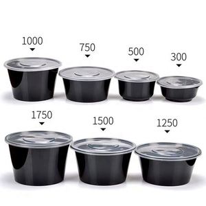 Contenants alimentaires ronds jetables en PP OEM, imprimés sur mesure avec couvercles - Product Image 3