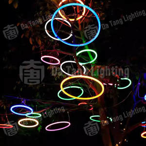 Artistic Hanging Ring <b>Light</b> IP65 Rated Customized Color for Indoor/Outdoor <b>Garden</b> Courtyard Trees Holiday Decoration Creating - Product Image 1