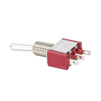 6MM 125V/6A listrik kontrol 250V/3A SPDT miniatur sakelar hidup mengunci 2 posisi 6A SPDT 3Pin sakelar pengalih