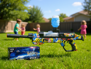 Pistolet à eau électrique édition Spatiale 61 cm, jouet en plastique pour enfants, divertissement en plein air, modèle unisexe 777B, emballage en boîte couleur - Product Image 2