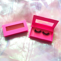 Boîte à cils personnalisées, emballage de cils à personnaliser, cils magnétique rose, possibilité d'étiquette personnelle