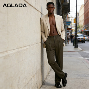 Pantalon Décontracté Homme Coupe Droite Confortable, Classique Taille Haute Uni Personnalisé pour l'Extérieur – Prix Usine - Product Image 4