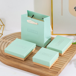 Caja de Joyería de Cartón Ecológica con Logotipo Personalizado del Fabricante, Caja para Collar, Anillo, Colgante, con Tapas y Bases para Empaque - Product Image 2