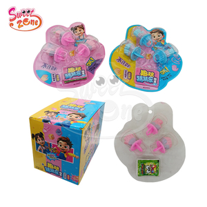 Divertido juego de adivinanzas Rock Paper Scissors Ring Lollipop Hard Candy y Popping Candy - Product Image 2