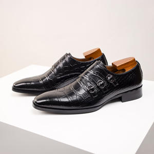 Nouvelles Chaussures Habillées d'Été 2025 pour Hommes à Bout Carré, Style Brogue, à Lacets, Grande Taille, Respirantes, en Cuir Gaufré, Type Monk, Idéales pour le Business et les Occasions Formelles - Product Image 6