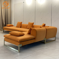 Longtop Canapé Salon Sectionnel En Cuir De Luxe Bureau Design 7 Places Coin Lounge Canapé Ensemble Divano Canapés De Salon