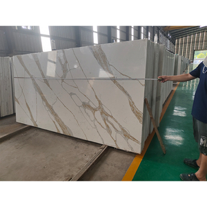 แผ่นควอตซ์เทียม TMZ Stone ODM/OEM รุ่น 5072 Calacatta Stella ขนาดใหญ่ สำหรับเคาน์เตอร์ทันสมัย ท็อปโต๊ะเครื่องแป้งในร่ม ดีไซน์แบบ 3 มิติ - Product Image 4