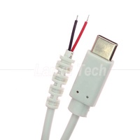 Câble de charge USB Type C mâle-femelle personnalisable avec extrémité à fils nus en cuivre pur et dispositif anti-tension pour carte mère