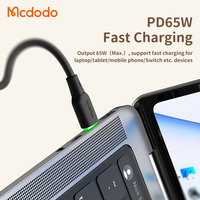 Mcdodo 477 60W LED PD Smart Charger Cable 65W Pd Fast Charger USB C USB C iPhone 15 Pro Max Mac Silicone Cable High Power