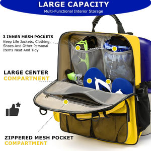 Organizador de Asiento de <span class=keywords><strong>Barco</strong></span>, Bolsa de Almacenamiento Colgante, Mochila para Traje de Baño, Accesorios de Navegación, Bolsa de Transporte Impermeable para Asiento Trasero de <span class=keywords><strong>Barco</strong></span> - Product Image 3