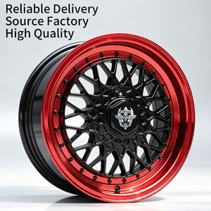 Rines Clásicos <span class=keywords><strong>de</strong></span> Buena Calidad FLowtone <span class=keywords><strong>de</strong></span> 15 Pulgadas 6.5J 4x100/114.3 Rojos <span class=keywords><strong>de</strong></span> Aleación Fundida <span class=keywords><strong>de</strong></span> <span class=keywords><strong>Lujo</strong></span> para Automóvil - Product Image 1