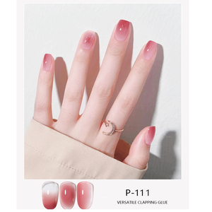 Logotipo personalizado <span class=keywords><strong>Pastel</strong></span> ojo de gato <span class=keywords><strong>Rosa</strong></span> LED Gel esmalte de <span class=keywords><strong>uñas</strong></span> estilo francés DIY aplicación imán impermeable Nail Art Gel botella embalaje - Product Image 4