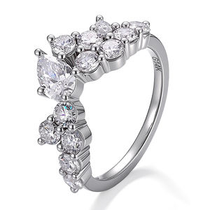 Anillo de Diamantes de Laboratorio con Certificado IGL, Oro Blanco Sólido de 18K/14K, Nuevo Diseño, Anillo de Compromiso para Mujer, Regalo de San Valentín - Product Image 1