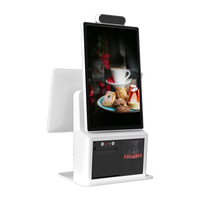 15.6 inci All-In-One Self-Checkout sistem POS kios Built-In penerimaan Printer Scanner Restoran memesan sendiri pembayaran SDK