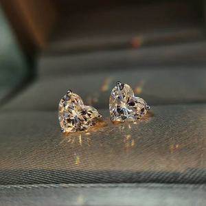 UM Jewelry 925 <b>Solid</b> <b>Silver</b> Zircon Stud Earrings Unisex for Daily Wear & Party Wedding Anniversary Gift - Product Image 2